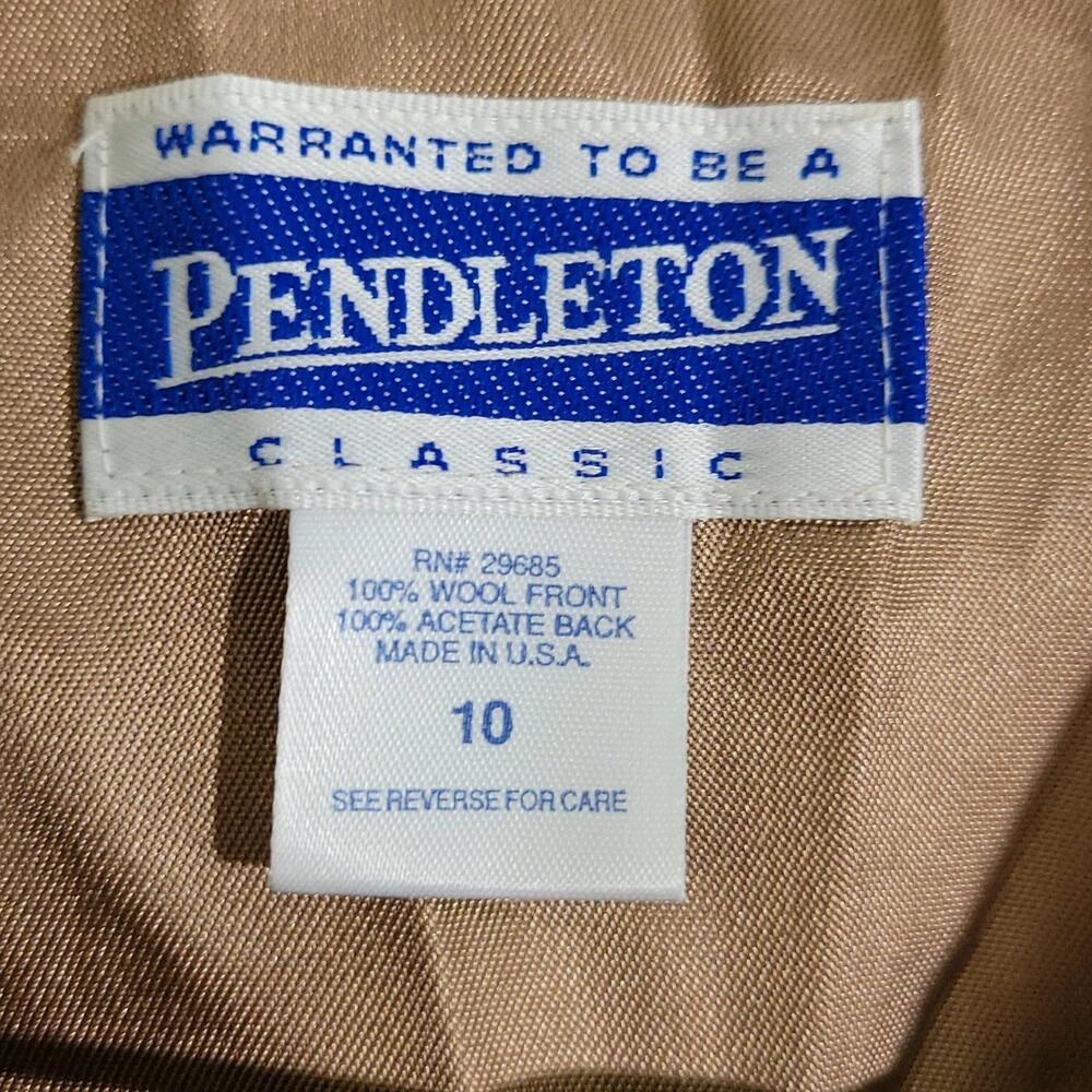 Vintage Pendleton Classic 2 Piece Set Size 10 - Wool Plaid Vest + Pleated Shorts - Picture 7 of 11